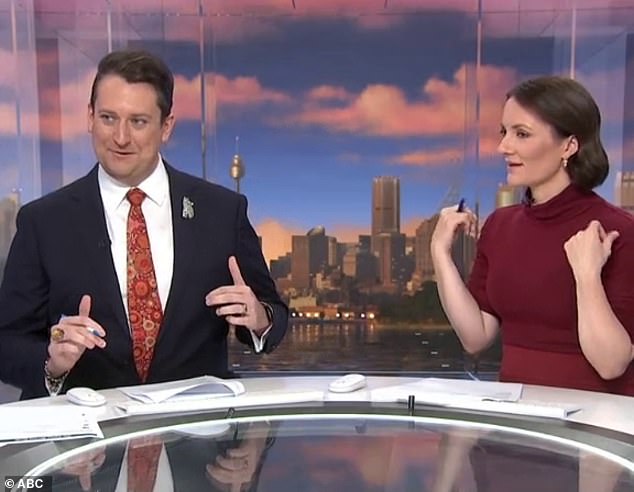 Reporter Amal Wehbe appeared on a panel alongside fellow journalists Dan Bourchier (left) and Johanna Nicholson (right), where she taught them how to make the trend 