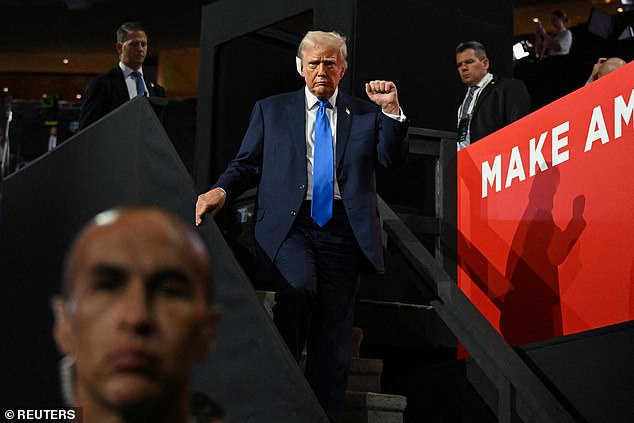 Trump, 78, was seen entering the Republican National Convention with a bandage over his ear on Monday, just two days after he was shot at a campaign rally in Pennsylvania.