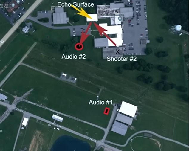 The clip claimed that audio signatures captured at the rally suggested there was a second shooter who fired from about 100 feet away from Crook's rooftop location.