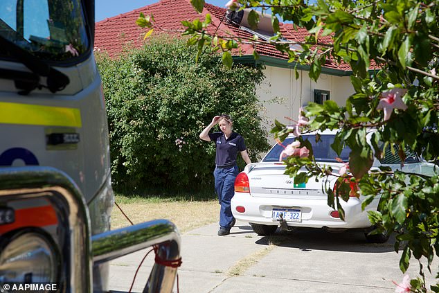 A member of Western Australia's Tactical Response Group who was involved in the dramatic arrest of Edwards in 2016 has revealed the chaotic nature of the killer's home (pictured during the raid)