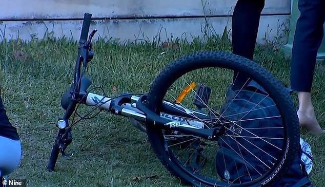 The boy was riding his bike home from school at the time. His bike and backpack can be seen abandoned at the scene.