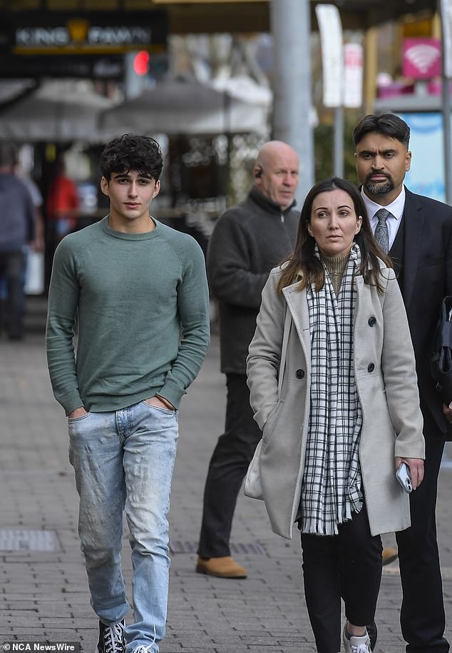 Dhirren Randhawa (pictured with his mother) pleaded guilty in the Adelaide Magistrates Court last month to one count of careless driving.