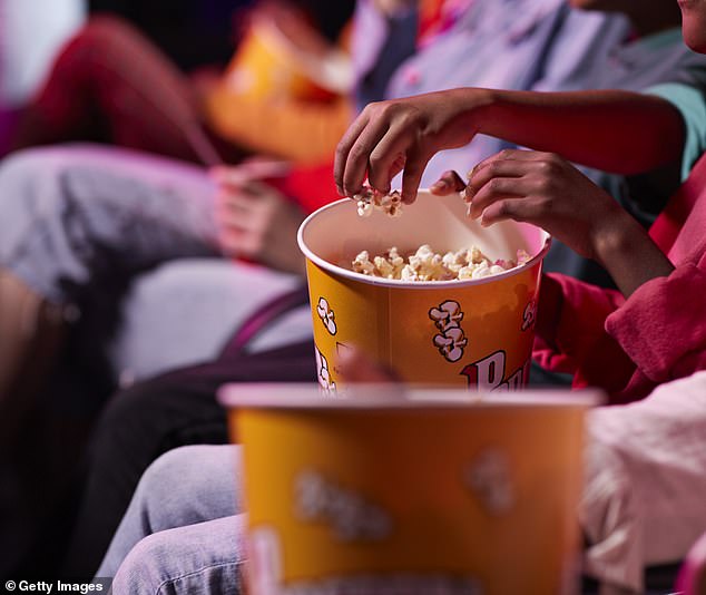 Social media users were divided over the incident, with some saying cinema rules should be obeyed, while others said food had also been smuggled into screenings (file image)