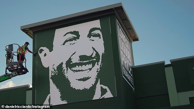 Ricciardo even replaces Dan Murphy's iconic branding with his own image.