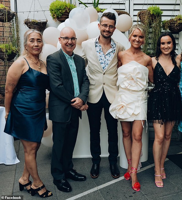 Lucita Cortez and David Fisk (left) were brutally murdered in the Philippines just weeks before they were to celebrate the wedding of their daughter Lacinda (in white) to her fiancé David Mullington (center) with Lacinda's twin sister Brittany (right).