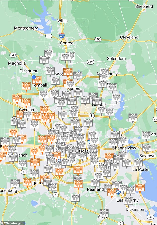 The app allows customers to search for any Whataburger restaurant and find out which areas are still experiencing power outages.