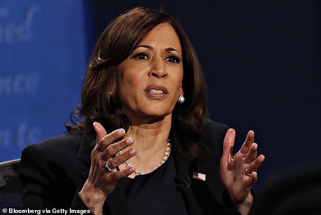 Kamala Harris, pictured during her 2020 debate with then-Vice President Mike Pence, said she was ready to debate Trump.