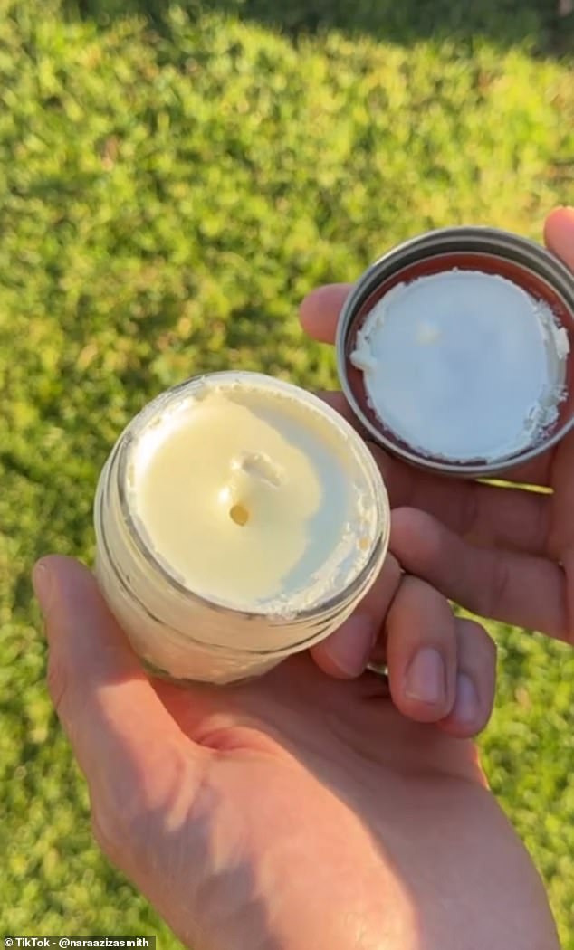 Smith and her husband, American model Lucky Blue Smith, make a sunscreen in a TikTok video using coconut oil, beeswax, shea butter, cocoa butter, jojoba oil and zinc oxide powder.