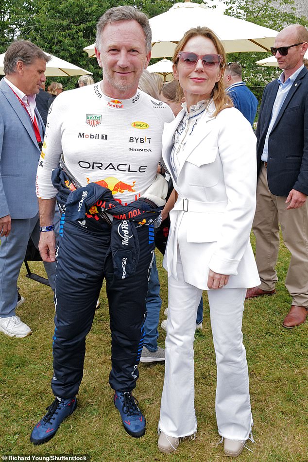 The Spice Girl and Red Bull F1 team principal teamed up at the annual four-day motorsport celebration following her recent sexting scandal