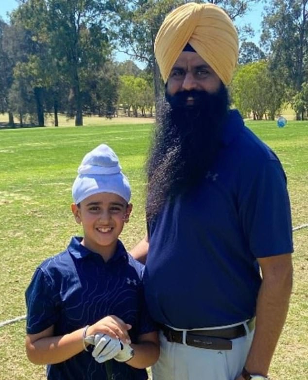 Gurmantar's father, Daljinder Gill (pictured right), said his son always took him golfing.