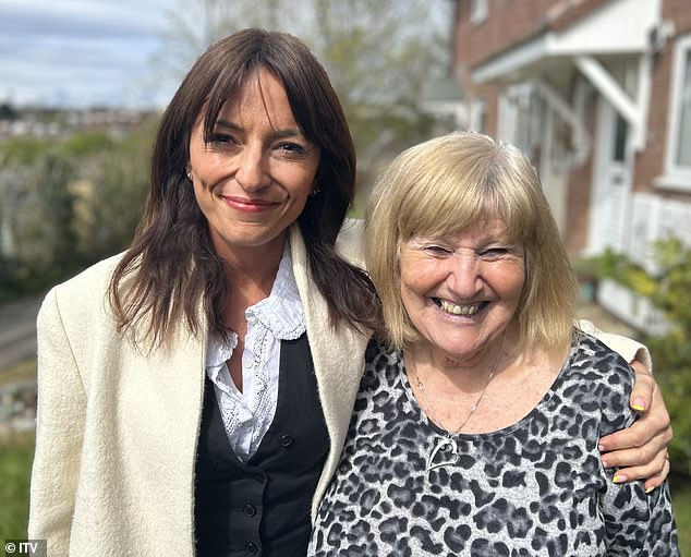 Fortunately, the Long Lost Family team tracked down Paula's son, whose name had been changed to Jim, and found him living in the South West. In emotional scenes, birth mother and son are reunited during the second episode of the ITV show on Monday. Pictured: Davina McCall with Paula