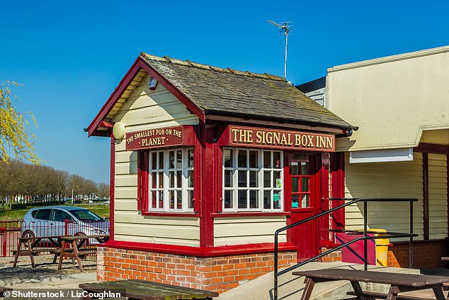 The Signal Box Inn, above, is a small pub on the site of the Cleethorpes Coast Light Railway and the smallest pub on the planet.