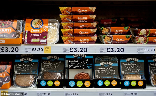 Quorn sits alongside other plant-based meat alternatives on supermarket shelves