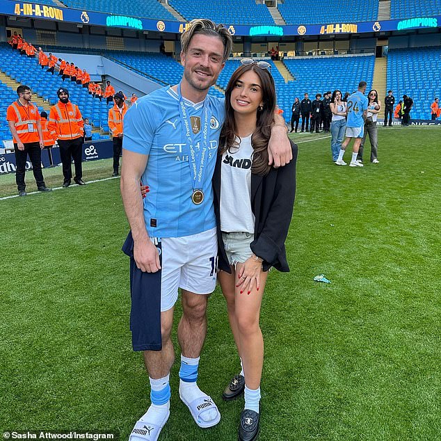 The model took to Instagram to post the affectionate image in which the couple is seen posing on the football field moments after their victory.