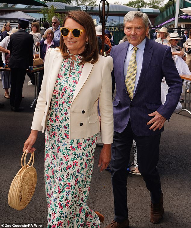 The radiant couple, dressed in their finest, looked in good spirits as they arrived together at the prestigious event in London.