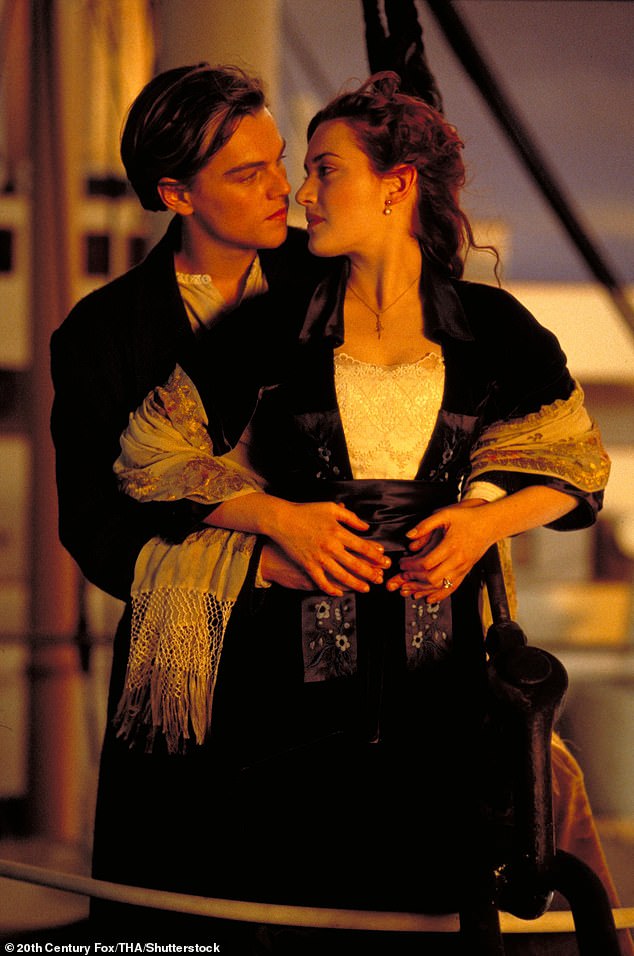 Rewatching the scene during an interview with Vanity Fair, the actress, 48, recalled the moment she and DiCaprio, 49, kissed on top of a replica of the famous doomed ship.