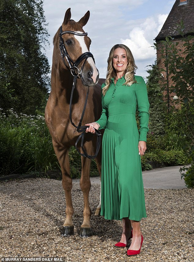 Charlotte Dujardin, three-time Olympic dressage champion, pictured with her horse Gio