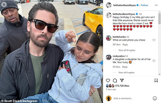 Scott Disick, the father of Lemme's co-founder, posted a photo of father and daughter with the caption: 