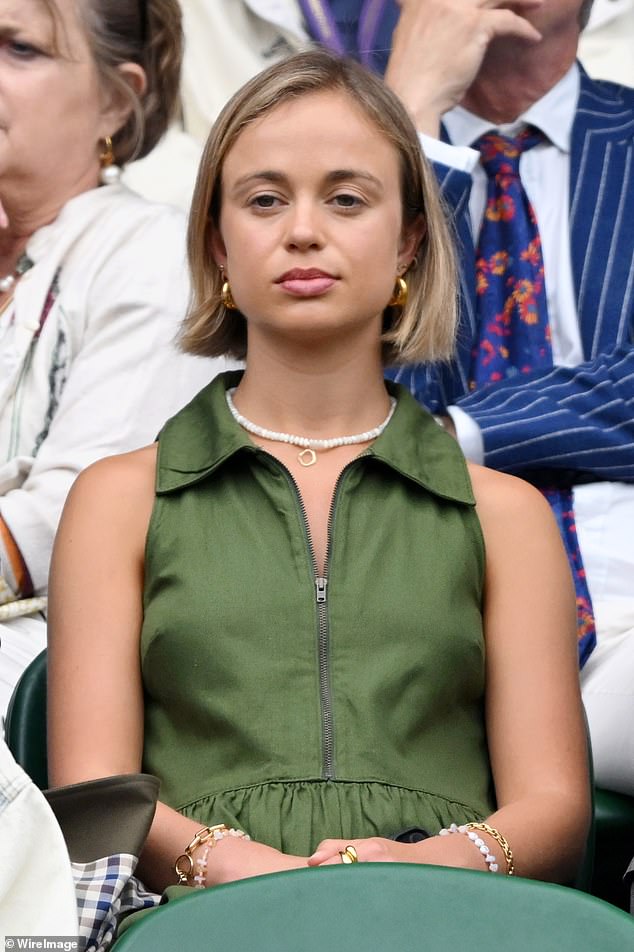 The royal styled her blonde bob with a centre parting and accessorised with an Astra Beaded necklace from Matilde Jewellery, which was made from sustainable materials.