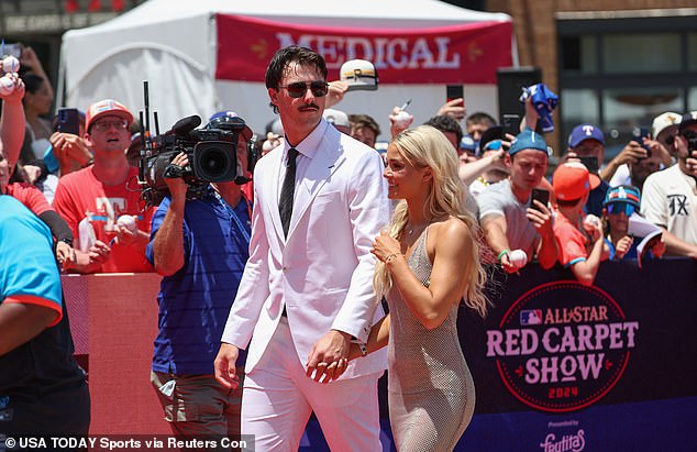 Skenes and Dunne took to the red carpet earlier in the day before the All-Star Game.