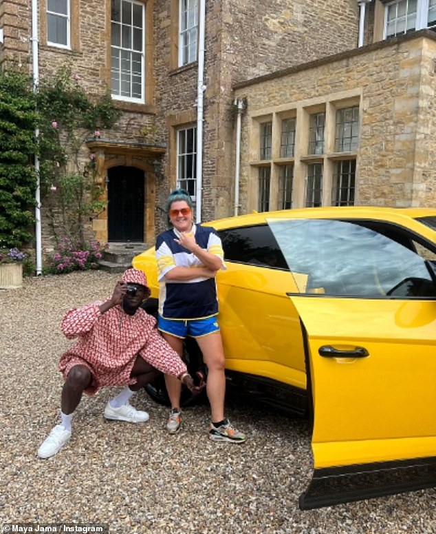 Maya and her friends posed at the celebrity-favourite hotel and private club, and one photo shows Stormzy with a flashy car taking them to the festival in style.