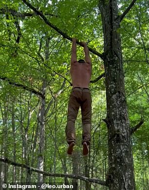 Leo always climbs barefoot because it gives him a 'better grip'