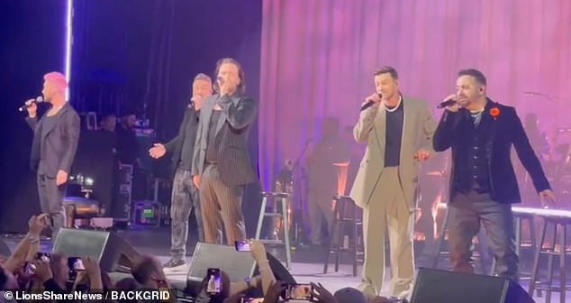 NSYNC reunited onstage at Justin Timberlake's concert in Los Angeles in March for their first performance together in more than a decade.