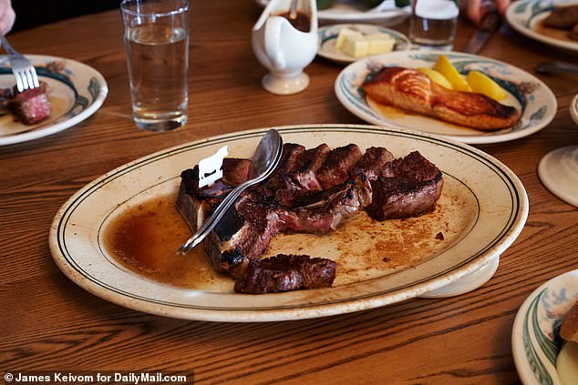 Wells reviewed restaurants for 12 years for the Times, eviscerating beloved institutions like Peter Luger's steakhouse (food pictured).