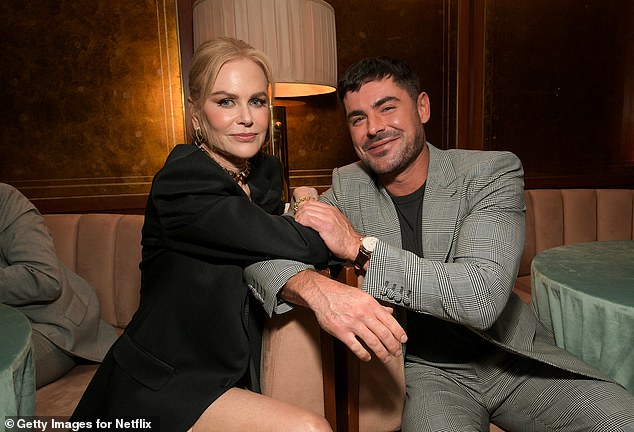 Kidman most recently starred in the Netflix romantic comedy A Family Affair with Zac Efron (pictured in June).