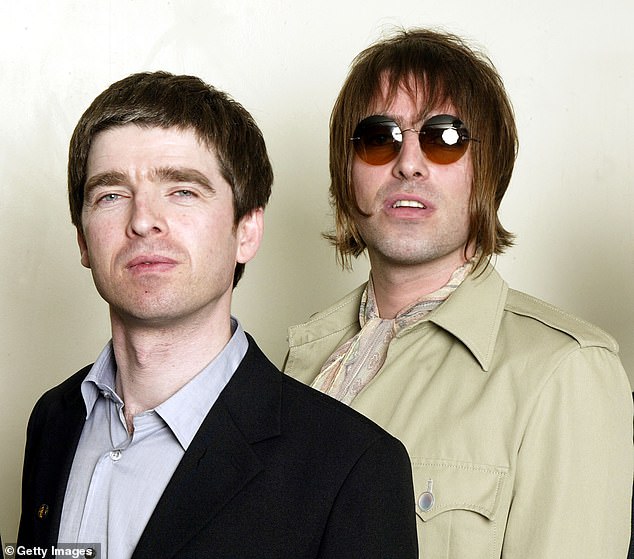 The singer, 51, (right), revealed he was studying his old music videos during his recovery, amid rumours of an Oasis reunion with his brother Noel, 57, (left), pictured in 2003.