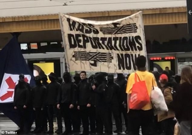 Hersant was part of an unplanned 30-man demonstration at Flinders Station in the CBD.