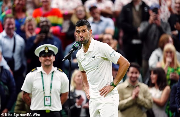 Novak Djokovic took aim at the Centre Court crowd on Monday, accusing them of disrespecting him.