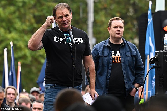 Former Victorian CFMEU leader John Setka (left) has resigned following investigations into a powerful branch