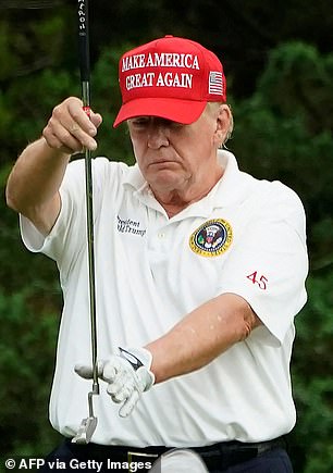 Trump is often seen playing golf