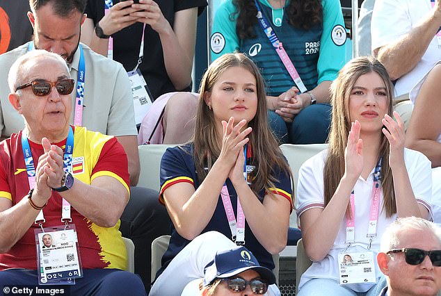 The royal couple sat next to Alejandro Blanco, president of the Spanish Olympic Committee.