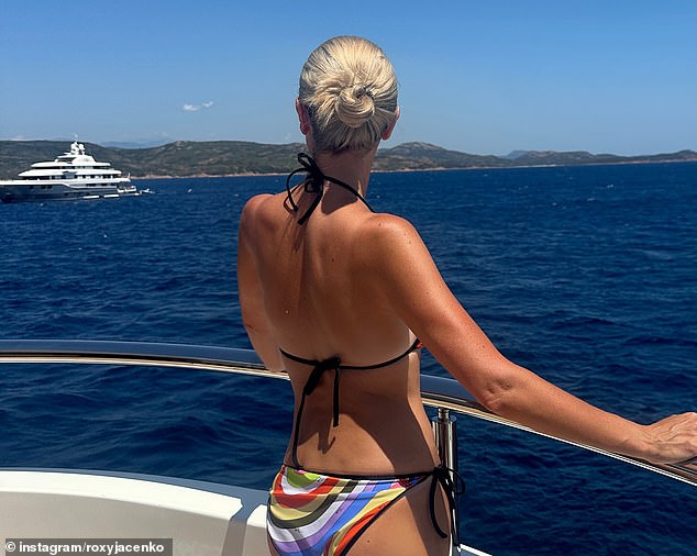 The 44-year-old PR queen posted a gallery of stunning snaps on Instagram that captured her enjoying herself on the French island paradise of Bonifacio, Corsica.