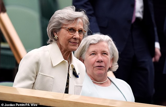 July 3, 2024: The Duchess of Gloucester in the Royal Box at the All England Club last week.