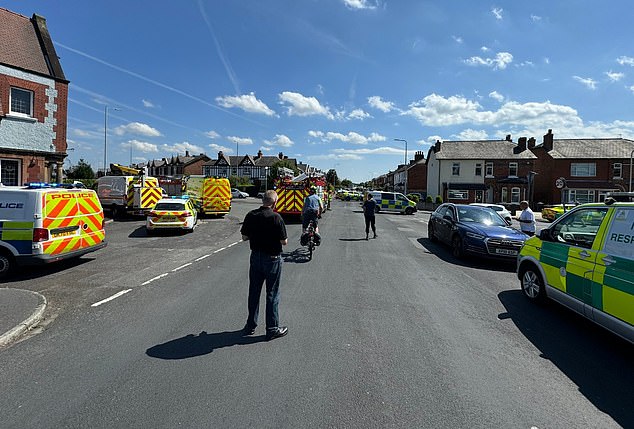 Police officers arrested a man and seized a knife after an attack that left several people injured in Southport, Merseyside