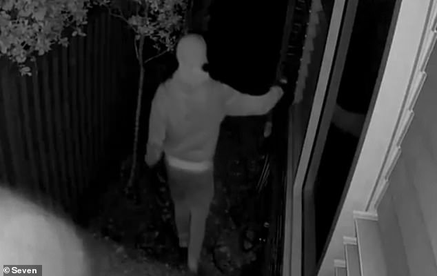 The man was caught on camera robbing several properties in Northmead, north of Parramatta.