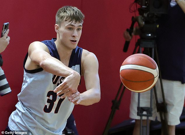 The star of the U.S. basketball team's Olympic practice on Monday was Cooper Flagg