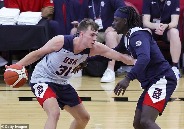 Flagg, who is a freshman entering Duke, beat out players like NBA champion Jrue Holiday (R)