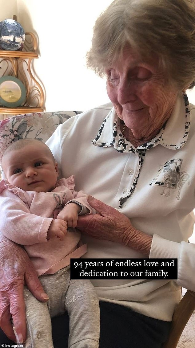 The Bachelor star shared a series of images of his grandmother, Shirley May (pictured), thanking her for her love and support and sharing his gratitude for having the matriarch in his life.