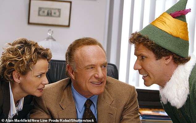 More than 20 years after its release in theaters, Will Ferrell has spoken out about the filming of Elf, where he admitted that James Caan (center in photo), who played his father in the film, didn't think it was funny.