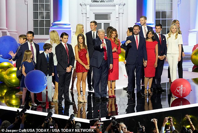 Kai was among the family members who supported Donald Trump at the Republican National Convention.