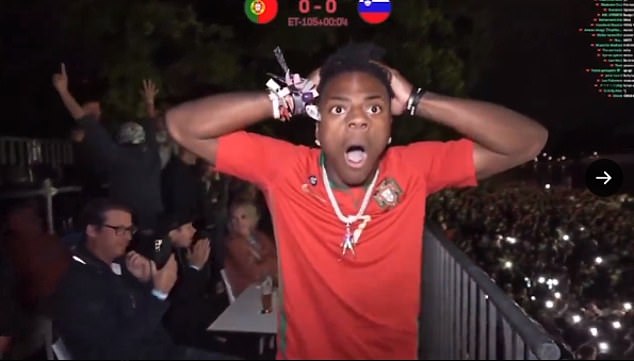 Social media influencer IShowSpeed ​​reacted with shock as his idol missed the chance to give Portugal the lead