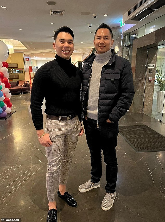 Mr Vuong (left) is pictured with Tran Dinh (right)