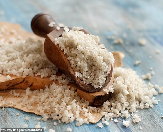 A nutritionist told Vogue that Celtic sea salt can help maintain hormonal balance. Pictured: Celtic salt stock image