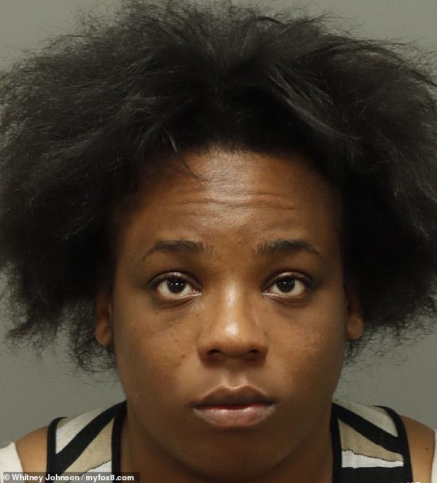 Whitney Tierra Johnson, 36, was charged with seven counts of misdemeanor animal cruelty after passersby claimed to have seen the small dogs trapped inside