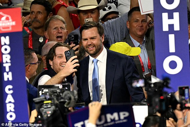 Senator JD Vance arrived at the convention grounds in Milwaukee, Wisconsin, two hours after Donald Trump named him as his running mate.