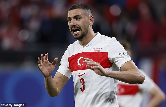 The 26-year-old will miss Turkey's quarter-final against the Netherlands and a possible semi-final.